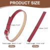 uxcell 2 Pair Replacement Ankle Strap for Heels Detachable Shoe Straps PU Leather Shoe Bands, Matte Deep Red view 2