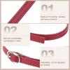 uxcell 2 Pair Replacement Ankle Strap for Heels Detachable Shoe Straps PU Leather Shoe Bands, Matte Deep Red view 3