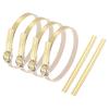 uxcell 2 Pair Replacement Ankle Strap for Heels Detachable Shoe Straps PU Leather Shoe Bands, Bright Gold view 1