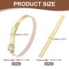 uxcell 2 Pair Replacement Ankle Strap for Heels Detachable Shoe Straps PU Leather Shoe Bands, Bright Gold view 2
