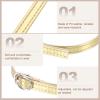 uxcell 2 Pair Replacement Ankle Strap for Heels Detachable Shoe Straps PU Leather Shoe Bands, Bright Gold view 3