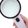 10X Jewelry Magnifying Glass 90mm with LED Light Double Layer Optical Magnifier for Seniors Reading view 2