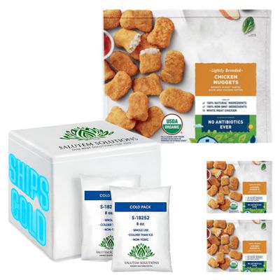 Salutem Vita - Organics Lightly Breaded Chicken Nuggets, 2.62 lbs. (actual weight may vary within 5%) - Pack of 3