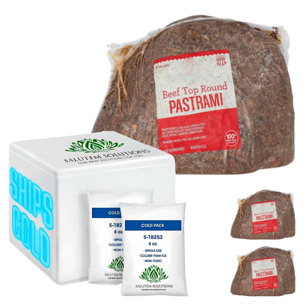 Salutem Vita - Beef Top-Round Pastrami, 1.25 lbs. (actual weight may vary within 5%) - Pack of 3