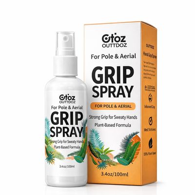 OUTTDOZ Pole Grip Spray for Pole Dancing & Aerial Yoga Sticky Hands Grip for Sweaty Hands, Quick-Dry Pole Grip Spray for Stripper Pole Grip, No Chalk Residue, Beginner-Friendly, Plant-Based