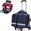 Portable First Aid Kit Bag, Professional Large Capacity Medical Trolley Bag with Wheels and Inner Dividers,Waterproof(Blue) view 1
