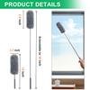 2 Pack Small Microfiber Feather Duster for Cleaning, Hand Washable Dusters with Extendable Pole, Cleaning Tools for Office, Car, Window, Furniture, Ceiling Fan view 2