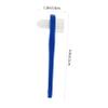 Baluue 2pcs Dual-Head Denture Cleaning Brush Soft and Firm Bristles for False Teeth Care Ergonomic Non-Slip Handle for Easy Control White Blue view 2