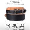 ORFOFE Back Support Belt Waist Support for Man Weight Lifting Belt Fitness Equipment Lumbar Brace Strap Protective Back Strap Pu Leather for Squat Hard Pull Beach Press view 3