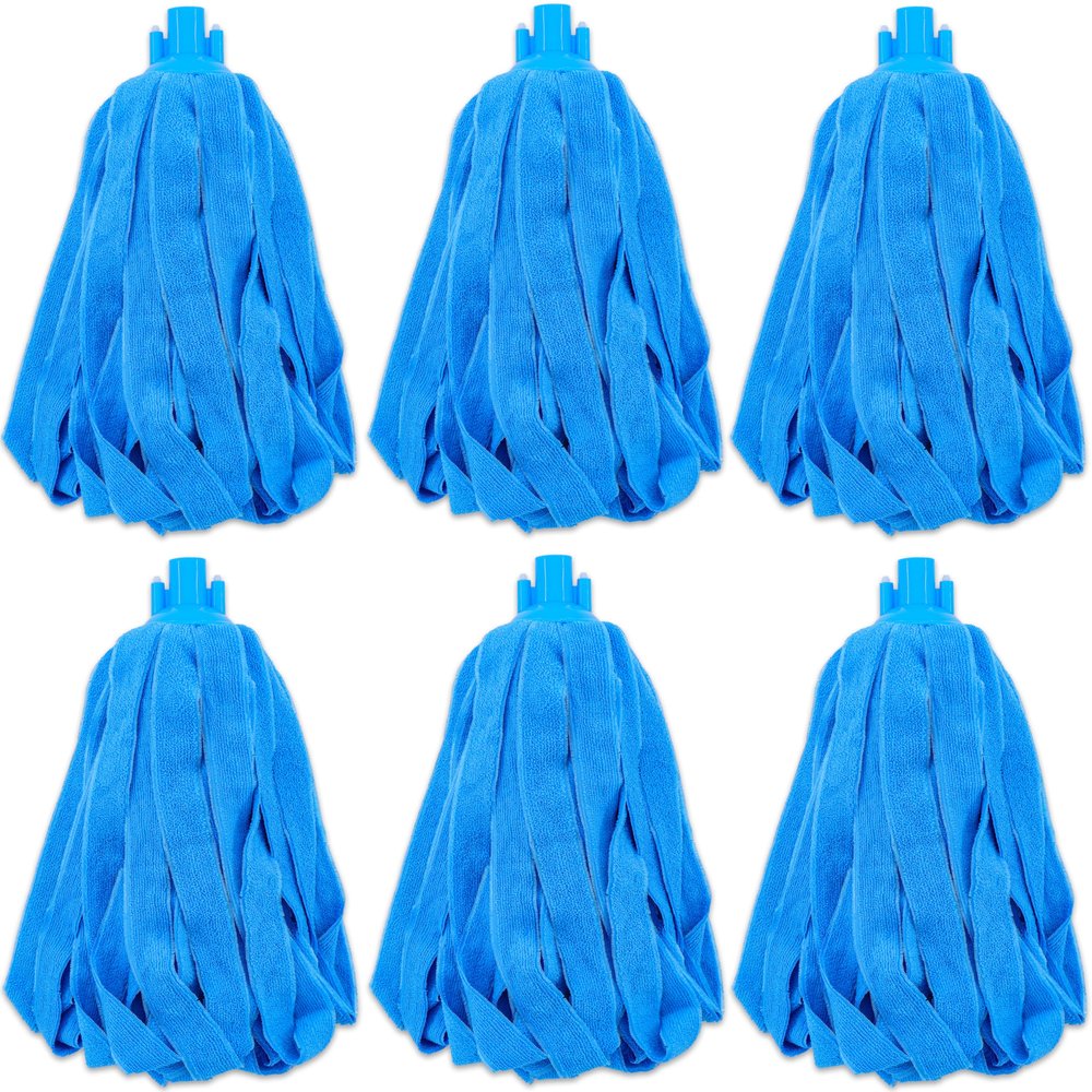 EaseYourDay Microfiber Cloth String Mop Head Refill, Loop End Screw On Mop Head Compatible with All Standard US Threading Pole (Acme 3/4 inch Thread) (6)