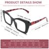 VIGOALOR Reading Glasses for Women 5 Pack lue Light Blocking Oversized Square Computer Spring Hinge Readers (5 Mix, 2.0, multiplier_x) view 3