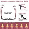 VIGOALOR Reading Glasses for Women 5 Pack lue Light Blocking Oversized Square Computer Spring Hinge Readers (5 Mix, 2.0, multiplier_x) view 4