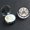 Feather Head Band Teepee Tent Pill Box 3 Compartment Round Portable Pill Case for Pocket or Purse Pill Holder Weekly Pill Organizer Decorative Metal Medicine Vitamin Organizer Travel Gift view 1