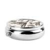 Feather Head Band Teepee Tent Pill Box 3 Compartment Round Portable Pill Case for Pocket or Purse Pill Holder Weekly Pill Organizer Decorative Metal Medicine Vitamin Organizer Travel Gift view 4