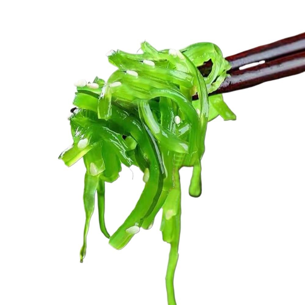 Instant Seaweed Salad, Ready-to-Eat Seaweed Salad, Sour and Sweet Seaweed, Healthy and Nutritious Green Vegetables, Spicy Seaweed Snacks Perfect for VeganHalal (2 bags)
