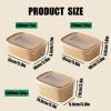 30Pcs Brown Meal Prep Containers With Lids, Rectangle Food Containers, Food Meal Prep Containers, Party Supplies Treat Bowls (30Pcs,25oz) view 2