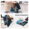 Juandeng Coral Reef Print Waffle Kitchen Towels-Super Absorbent Quick-Drying Dish Cloths for Kitchen Cleaning Towel view 3