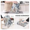 Juandeng Bottle Seashell Sea Star Lighthouse Print Waffle Kitchen Towels-Super Absorbent Quick-Drying Dish Cloths for Kitchen Cleaning Towel view 3