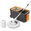 lISusanll Hands-Free Floor Mop Bucket Set with Microfiber Replacement Pads for Effortless Home Cleaning(Grey) view 1