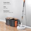 lISusanll Hands-Free Floor Mop Bucket Set with Microfiber Replacement Pads for Effortless Home Cleaning(Grey) view 2
