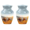 Horse urn, Cremation Urn for Human Ashes, Mini Urns for Human Ashes, Urns for Human Ashes Adult Man, Cremation Urns for Human Ashes, Keepsake Urns for Ashes Small (Size - 3inch, 2 Pcs) view 1