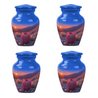 Cactus Urn, Cremation Urns for Human Ashes, Urns for Adult Ashes, Urns for Human Ashes Adult Man, Small Urns Adult Male, Mini Urns Human Ashes (Size - 3inch, 4 Pcs)