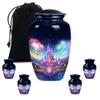 Castle Urn, Urn for Ashes Adult Male, Funeral Urns for Adult Ashes Women, Burial Urns Adult Female, Small Urns for Human Ashes, Small Urn for Ashes Adult Male(Size - 10inch 1Pcs, 3inch 4Pcs) view 1