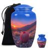 Cactus Urn, Large Urns for Human Ashes, Cremation Urns for Women, Urn for Ashes for Men, Small Keepsake Urn, Ashes Container for Adult Women, (Size - 10inch 1Pcs, 3inch 1Pcs) view 1