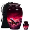 Plane Urn, Cremation Keepsakes Urns, Unique Urns for Human Ashes, Decorative Urns, Keepsake Urns Human Ashes, Urns for Human Ashes Adult Man (Size - 10inch 1Pcs, 3inch 1Pcs) view 1