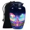 Castle Cremation Urn for Human Ashes Adult Male and Female Large Burial Urn for Human Remains for Men and Women Decorative Funeral Urn for Adult Ashes, Memorial Urns (10 Inch) view 1