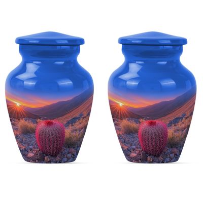 Cactus Urn, Urns for Human Ashes Adult, Urns for Human Ashes Adult Female, Urn for Ashes for Women, Small Urn for Ashes Adult Male, Urns for Ashes(Size - 3inch, 2 Pcs)