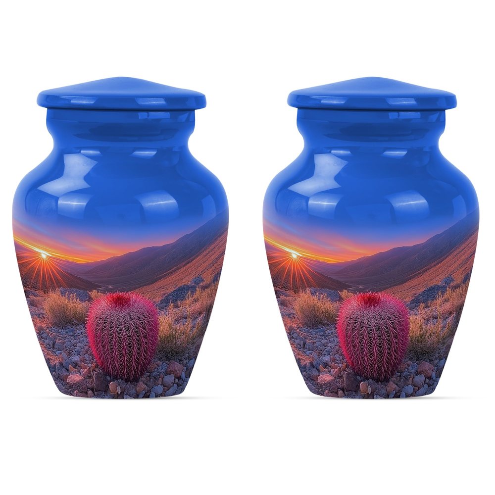 Cactus Urn, Urns for Human Ashes Adult, Urns for Human Ashes Adult Female, Urn for Ashes for Women, Small Urn for Ashes Adult Male, Urns for Ashes(Size - 3inch, 2 Pcs)