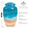Beach Urn, Large Urns for Human Ashes, Cremation Urns for Human Ashes, Urn for Ashes Adult Male, Urn for Ashes Adult Male, Urns for Adult Human Ashes (Size - 10inch) view 2