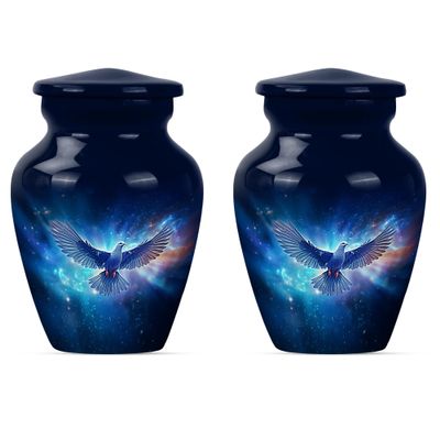 Dove Urn, Memorial Urns for Human Ashes Keepsake, Urn for Ashes for Women, Cremation Urns for Women, Burial Urns for Human Ashes Adult Male, Urns for Human Ashes Adult Male (Size - 3inch, 2 Pcs)