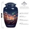 Enchanted Meadow Urn, Funeral Cremation Urn for Adult Men, Mini Urns for Ashes, Urn for Ashes Adult Male, Urns for Human Ashes Adult Female, Burial Urns for Adult Human Ashes(10inch 1Pcs, 3inch 4Pcs) view 2
