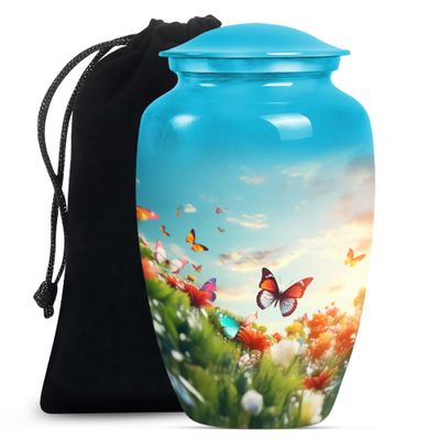 Butterfly Urn, Large Urns for Human Ashes Adult, Cremation Urns Large Adult, Burial Urns for Adult Human Ashes, Urn for Ashes Adult Male, Cremation Urns for Men(Size - 10inch)