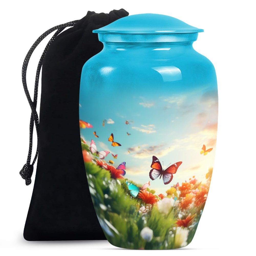 Butterfly Urn, Large Urns for Human Ashes Adult, Cremation Urns Large Adult, Burial Urns for Adult Human Ashes, Urn for Ashes Adult Male, Cremation Urns for Men(Size - 10inch)