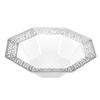 14oz Silver Plastic Bowl Octagon Design - Elegant Disposable Serving Bowl for Weddings, Parties, and Special Events - Durable, Stylish, Reusable Tableware - Perfect for Catering and Buffets (30) view 3