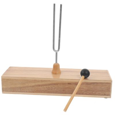 JOINPAYA Music Tuning Forks for Boys and Girls 256 Hz Wooden Resonance Box Educational Instrument for Acoustics Vibration Experiment Color