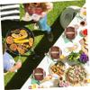Vaguelly 20pcs Rugby Theme Party Paper Plates Food Storage Snack Dish and Plates for Game Day Celebrations Lightweight and Tear-resistant view 2