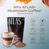 Atlas+ Mushroom Coffee Superblend Premium Coffee with Collagen, Probiotics, D3 & B12, Lions Mane, Reishi, Cordyceps for Energy, Focus, Immunity & Gut Health 56 Servings (2 Bags) view 2