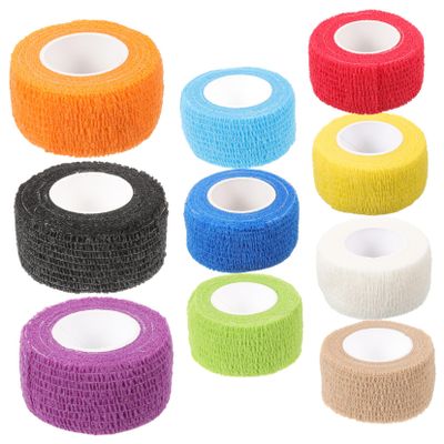 GOOHOCHY 10rolls Elastic Bandages Breathable Self-Adhesive Cohesive Wrap for Sports Multiple Colors Skin Tone