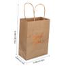 FRCOLOR 12pcs Portable Kraft Paper Handles Thank You Gold Design for and Item Storage view 2