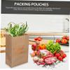 FRCOLOR 12pcs Portable Kraft Paper Handles Thank You Gold Design for and Item Storage view 3