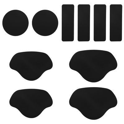 10pcs Shoe Heel Repair, Self-Adhesive Shoe Hole Repair Patch for Back of Shoes Heel Fabric Mesh Holes, Leather Heel Cushion Inserts, Irregular Rectangular Round Form Inside Sneaker Patches Kit