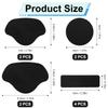 10pcs Shoe Heel Repair, Self-Adhesive Shoe Hole Repair Patch for Back of Shoes Heel Fabric Mesh Holes, Leather Heel Cushion Inserts, Irregular Rectangular Round Form Inside Sneaker Patches Kit view 2
