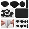 10pcs Shoe Heel Repair, Self-Adhesive Shoe Hole Repair Patch for Back of Shoes Heel Fabric Mesh Holes, Leather Heel Cushion Inserts, Irregular Rectangular Round Form Inside Sneaker Patches Kit view 4