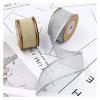 TYLPFH (10m/lot) Yarn-Dyed Metallic Wire Edge Ribbons for Party Home Decorations DIY Bow Supplies Bouquet Wrapping Ribbons Crafts(Silver) view 3