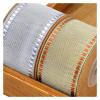 TYLPFH (10m/lot) Yarn-Dyed Metallic Wire Edge Ribbons for Party Home Decorations DIY Bow Supplies Bouquet Wrapping Ribbons Crafts(Silver) view 4