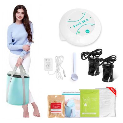 ANDECH Ionic Foot Detox Machine, Portable Home Foot Spa Kit with Himalayan Salt, Towel & Foldable Bucket...
